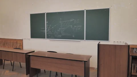 The Interior Of Empty  Lecture Hall, Office, Auditorium Stock Footage 245710974