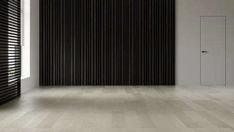 Interior of empty modern living room 3D rendering Ilustração Stock