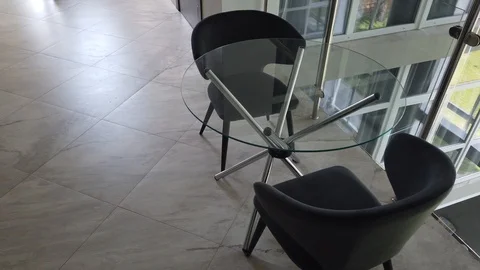 Interior Of An Empty Modern Loft Office open space 4K loopable modern office foo Stock Footage 115364771