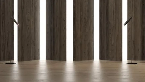 Interior empty room 3D rendering Stock Illustration