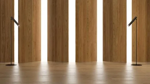 Interior empty room 3D rendering Stock Illustration