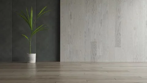 Interior empty room 3D rendering Illustrazione stock