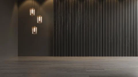 Interior empty room 3D rendering Stock Illustration