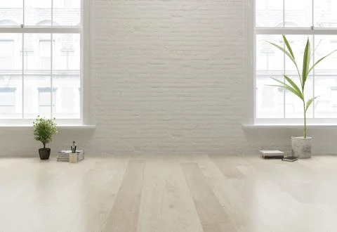 Interior empty room 3D rendering Stock Illustration