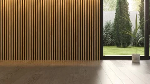 Interior empty room 3D rendering Stock Illustration