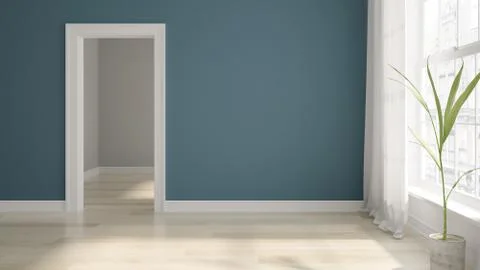 Interior empty room 3D rendering Stock Illustration