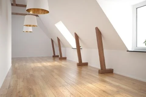 Interior empty room 3D rendering Stock Illustration