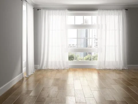 Interior empty room 3D rendering Stock Illustration