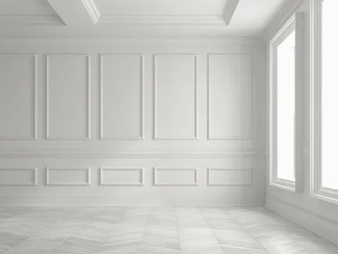 Interior empty room 3D rendering Stock Illustration