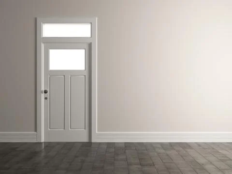 Interior empty room 3D rendering Stock Illustration