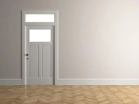 Interior empty room 3D rendering Stock Illustration