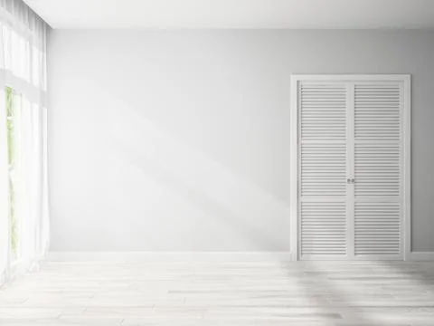 Interior empty room 3D rendering Stock Illustration