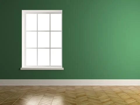 Interior empty room 3D rendering Stock Illustration