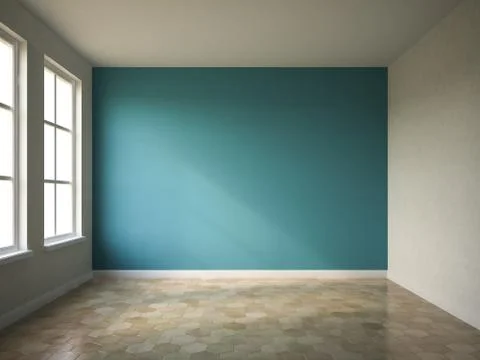 Interior empty room 3D rendering Stock Illustration