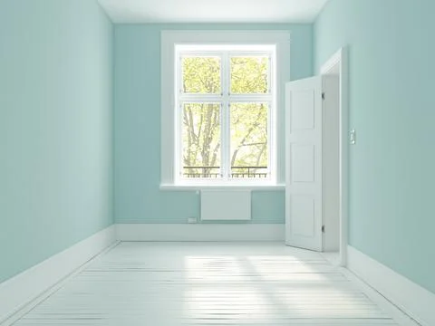 Interior empty room 3D rendering Stock Photos
