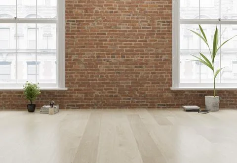 Interior empty room 3D rendering Stock Photos