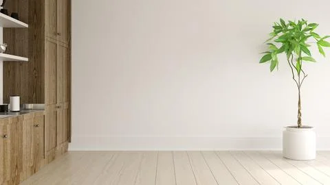 Interior empty room 3D rendering Stock Photos