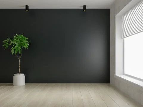 Interior empty room 3D rendering Stock Photos