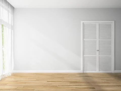 Interior empty room 3D rendering Stock Photos