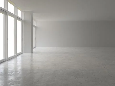 Interior empty room 3D rendering Stock Photos