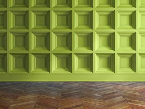 Interior empty room 3D rendering Stock Photos
