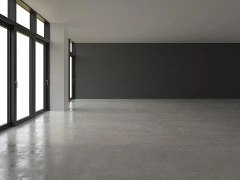Interior empty room 3D rendering Stock Photos