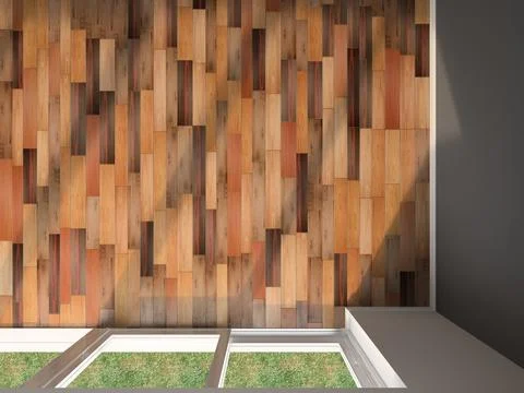 Interior empty room 3D rendering Stock Photos