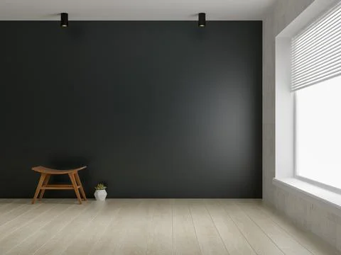 Interior empty room 3D rendering Stock Photos