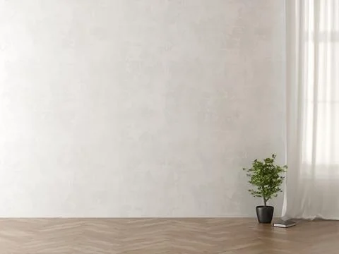 Interior empty room 3D rendering Stock Photos