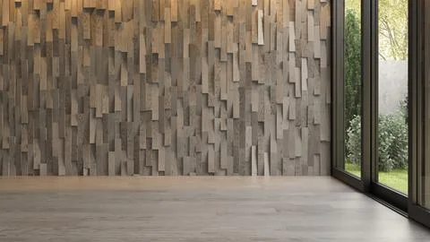 Interior empty room 3D rendering Stock Photos