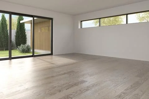Interior empty room 3D rendering Stock Photos