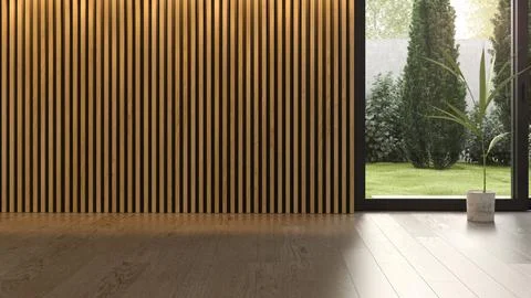 Interior empty room 3D rendering Stock Photos