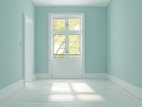 Interior empty room 3D rendering Stock Photos