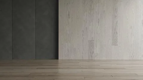 Interior empty room 3D rendering Stock Photos
