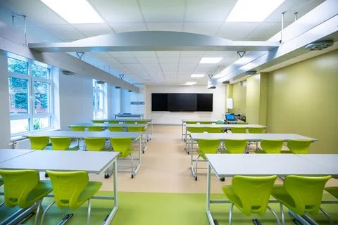 Interior of an empty school class Stock Photos