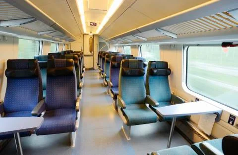 Interior of an empty train car Stock Photos
