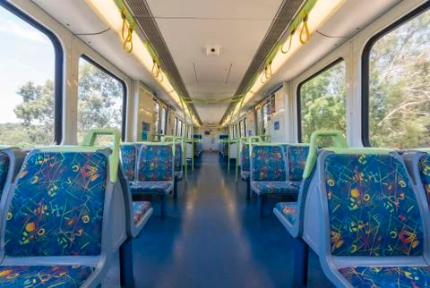Interior of an empty train Stock Photos