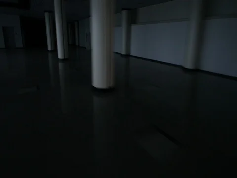 Interior of empty warehouse. hall with columns. quick shooting Stock Footage 82419130