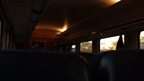Interior of a European Train car while moving Stock Footage 77211789