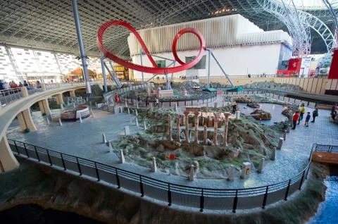 Interior of Ferrari world Foto stock