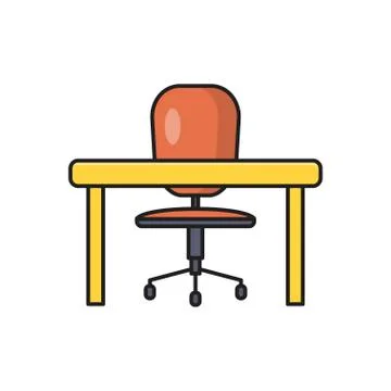 Interior flat color icon 스톡 일러스트
