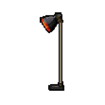 Interior floor lamp pixel art vector illustration Stock Illustration