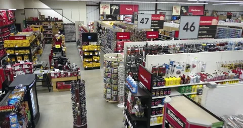 Interior footage of a fully stocked hardware store Stock Footage 221726341
