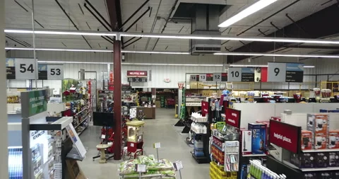 Interior footage of a fully stocked hardware store Stock Footage 221726418