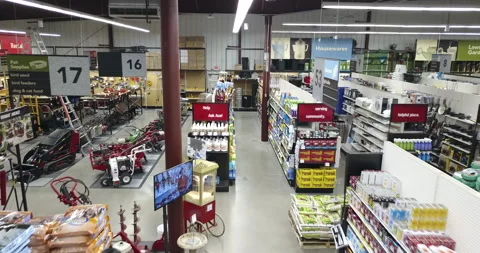 Interior footage of a fully stocked hardware store Stock Footage 221728742