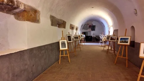 Interior of the Fort Nossa Senhora da Graca at Elvas in Portugal Stock Footage 277522631