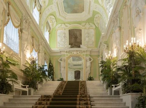 Interior of front entrance to main house of Merchant Rukavishnikov Stock Photos