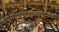 Interior Galeries Lafayette Store Paris People Shopping Center Customers Clients HD Footage
