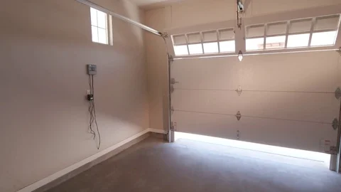 Interior Garage Door Closing Move From Motor Stock Footage 76256163