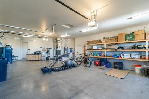 An interior garage Stock Photos
